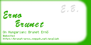 erno brunet business card